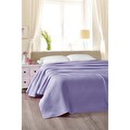 Cotton Collectıon Tek Kişilik Düz Lila Pike 150X220