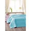 Cotton Collectıon Tek Kişilik Düz Turkuaz Pike 150X220