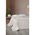 Cotton Collectıon Çift Kişilik Düz Ekru Pike 200X220