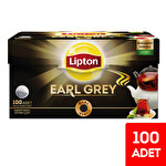 Lipton Earl Grey Demlik Süzen Poşet Bergamot Aramolı Siyah Çay 100'lü