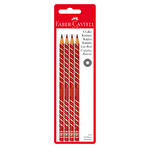 Faber Castell Lüks Kırmızı Kopya Boya Kalemi 4'Lü