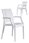 2 Adet Rattan Lüx Beyaz Sandalye / Balkon-bahçe-teras
