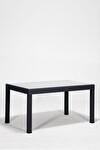 Rattan 90x150 Camlı Antrasit Masa - Bahçe&balkon&teras