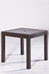 Rattan 80x80 Camsız Kahve Masa - Bahçe&balkon&teras