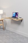 Katlanabilir Duvar Masa Kırma Bilgisayar Mutfak Masası 60x35 Cm Duvara Monte - Atlantik Çam