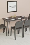 60x120 Mutfak Masası Metal Ayaklı Yemek Masası Çalışma Masası - Bendir