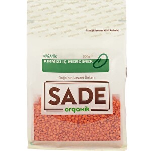 Sade Organik Kırmızı Mercimek 500 g -1