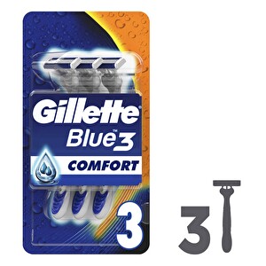 Gillette Blue3 Comfort Kullan At Tıraş Bıçağı 3 Parça -1
