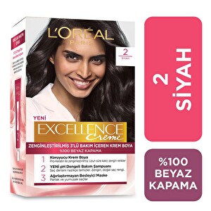 L'Oréal Paris Excellence Creme Saç Boyası 2 Siyah -1