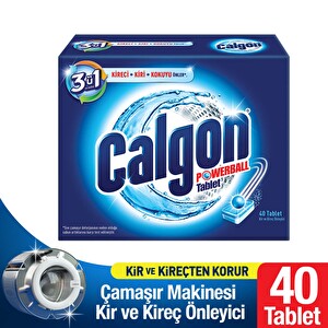 Calgon 40 Tablet Çamaşır Makinesi Kireç Önleyici -1