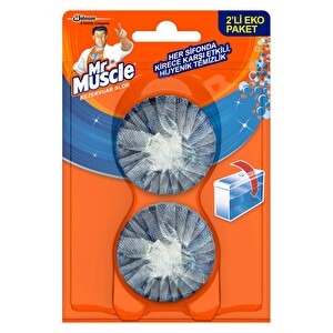 Mr. Muscle Rezervuar Blok Tuvalet Temizleyici Mavi Su 2'li Paket 2x48g - 1
