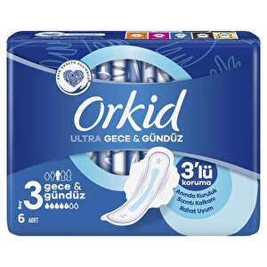 Orkid Ultra Extra Hijyenik Ped Gece Tekli Paket 6'lı - 1