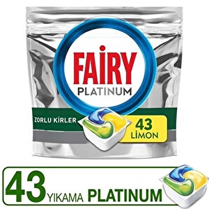 Fairy Platinum 43 Yıkama Bulaşık Makinesi Deterjanı Kapsülü Limon Kokulu - 1