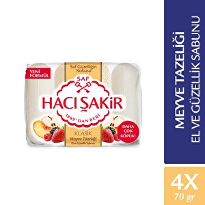 Hacı Şakir Klasik Meyve Tazeliği El Ve Güzellik Sabunu 4x70 Gr -1