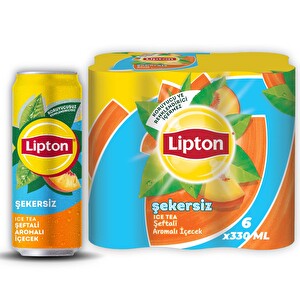 Lipton Ice Tea Şeftali Şekersiz Kutu 6x330 ml -1
