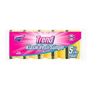 Parex Trend Klasik Oluklu Sünger 5'li - 1