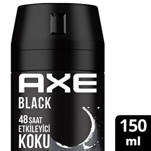 Axe Erkek Deodorant & Bodyspray Black 48 Saat Etkileyici Koku 150 ml -1