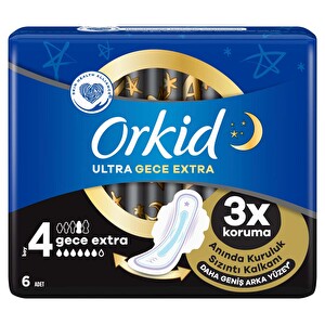 Orkid Ultr Gece Extra Hijyenik Ped 6'Lı -1
