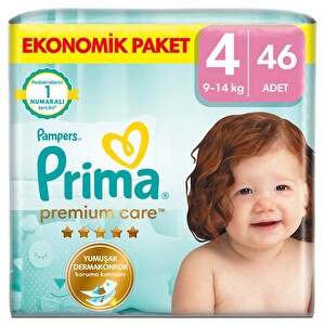 Prima Bebek Bezi Premium Care 4 Numara 46'lÄ± 9-14 Kg Ekonomik Paket -1