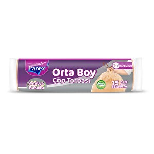 Parex Ekonomik Parex Büzgülü Vanilya Kokulu Çöp Torbası Orta -1
