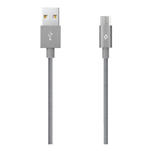 Ttec Alumicable Micro Usb Şarj Kablosu Uzay Grisi -1