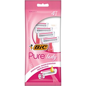 Bic Pure 3 Lady 3 Bıçaklı Kadın Tıraş Bıçağı 4'lü Poşet -1