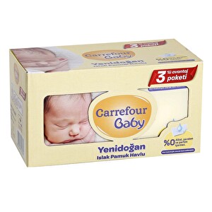 Carrefour Baby Carrefour YenidoÄan Islak Pamuk Havlu 3*40'lÄ± -1