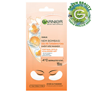 Garnier Nem Bombası Göz Altı Torbalarına Karşı Kağıt Göz Maskesi Portakal Suyu & Hyaluronik Asit - 1