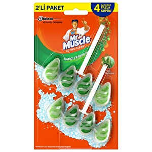 Mr. Muscle Active Clean Klozet Blok Tuvalet Temizleyici Çam Kokulu 2'li Paket 77.2g - 1