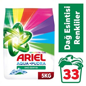 Ariel Dağ Esintisi Renkliler Özel Çamaşır Deterjanı 5 Kg 33 Yıkma - 1