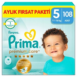 Prima Premium Care 5 Beden Bebek Bezi 108'li -1