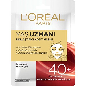 L'Oreal Paris Yaş Uzmanı 40+ Kağıt Yüz Maskesi -1