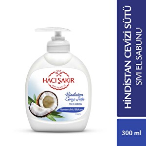 Hacı Şakir Hindistan Cevizi Sütü Nemlendirici Bakım Sıvı El Sabunu 300 ml - 1