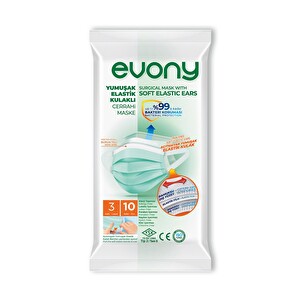 Evony 10'lu Telli 3 Katlı Cerrahi Maske -1