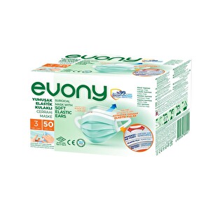 Evony 50'li Telli 3 Katlı Cerrahi Maske -1