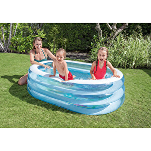 Intex Seffaf Oval Havuz 163x107x46cm -1