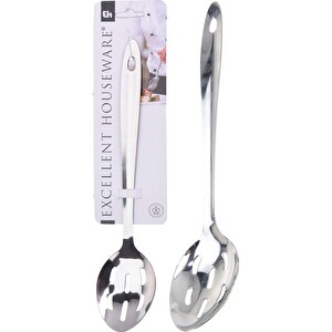 Delikli Servis Kaşığı Metal 32 cm -1