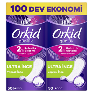 Orkid Yaprak İnce Dev Ekonomik Paket Günlük Ped 100'lü -1