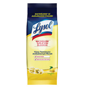 Lysol Pratik Yüzey Temizleyici Antibakteriyel Islak Mendil Turunç Bahçesi (1 x 72 adet) - 1