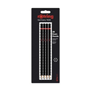Rotring 2B Sınav Kurşun Kalemi  4'Lü Siyah Renkli Kalem - 1