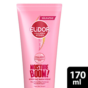 Elidor Collagen Blends Sülfatsız Süper Saç Bakım Kremi Moisture Boom Yoğun Nem Terapisi 170 ml -1