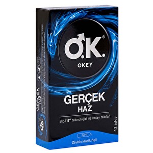 Okey Gerçek Haz Prezervatif 12'li -1