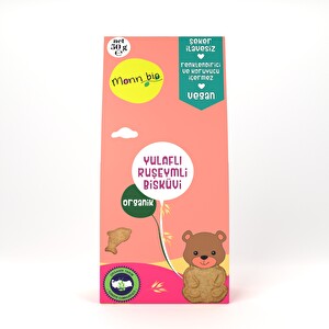 Monn Bio Yulaflı Ruşeymli Çocuk Bisküvi 50 g -1