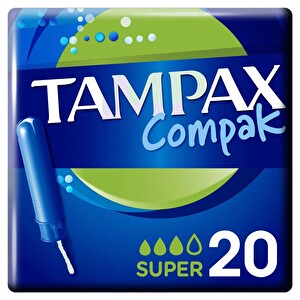 Tampax Compak Super Tampon Aplikatörlü 20 Adet - 1