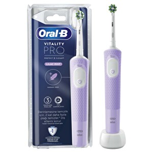 Oral-B  Elektrikli/Şarjlı Diş Fırçası Vitality Pro Koruma Temizlik 103 Lila -1