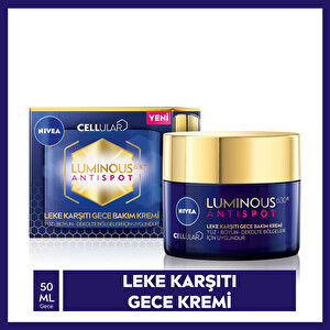 Nivea Luminous630 Leke KarÅÄ±tÄ± Gece BakÄ±m Kremi 50 Ml Hyaluronik Asit TÃ¼m Cilt Tipleri -1