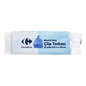Carrefour Büyük Boy Çöp Torbası 20'li 65x80cm -1