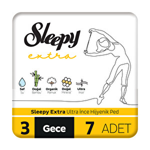 Sleepy Extra Ultra İnce Hijyenik Ped Gece 7'li -1