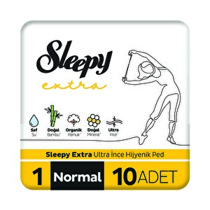 Sleepy Extra Ultra İnce Hijyenik Ped Normal 10'lu -1