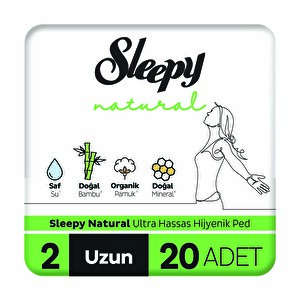 Sleepy Natural Ultra Hassas Hijyenik Ped Uzun 20'li -1